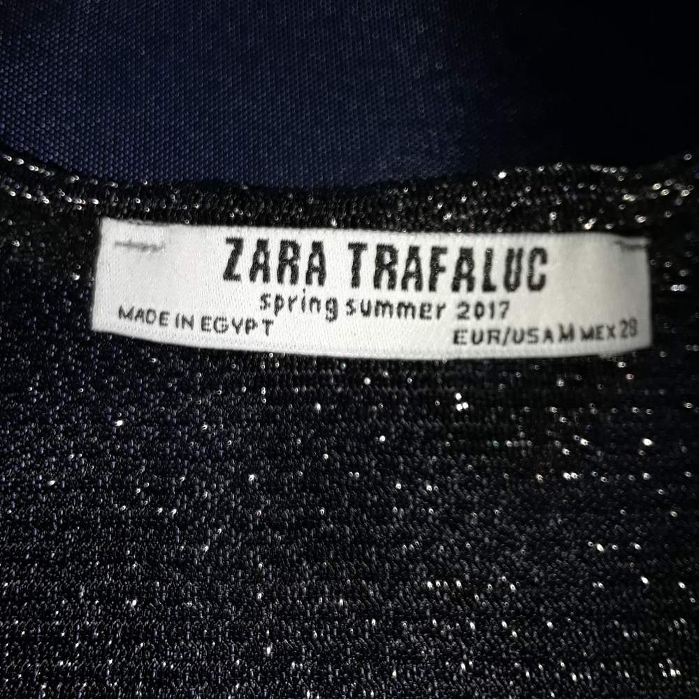 Zara sheer glitter tank